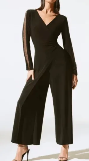 Jumpsuit Feminine Net Wrap In Black Activewear Womens - fitness leggings online