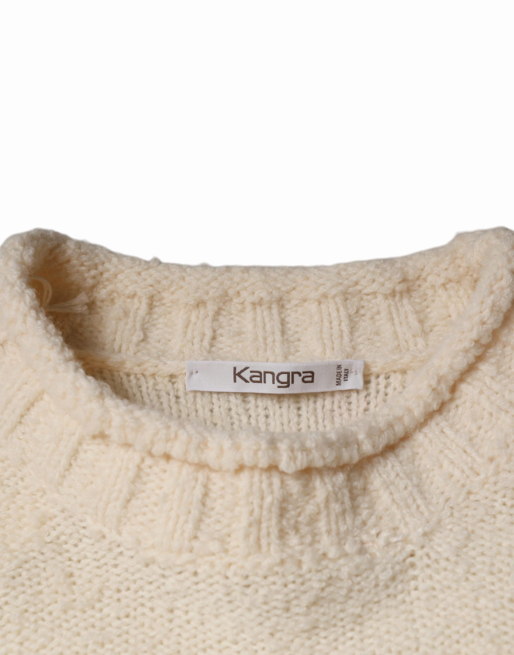 KANGRA Wool Knit Long Sleeve Round Neck Pullover Men's Sweater (Pre-Owned)