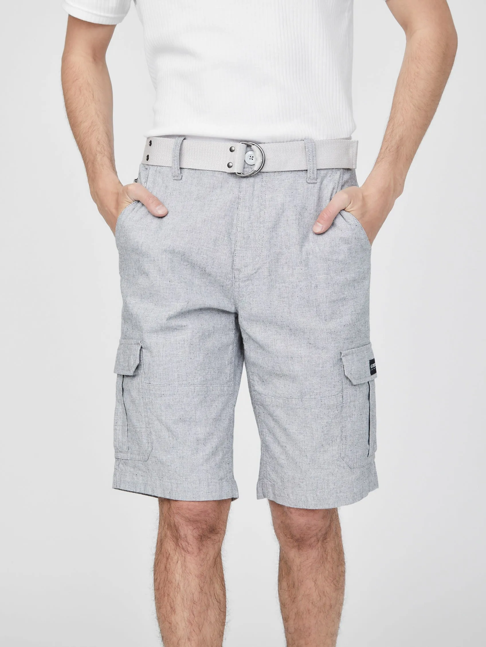 Karl Textured Cargo Shorts