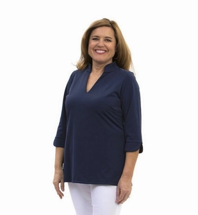 Katherine Way Largo Tunic - Navy maxi dresses clearance