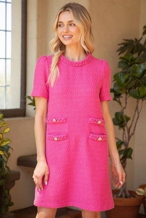 Kennedy Tweed Dress in Pink summer dresses best deals