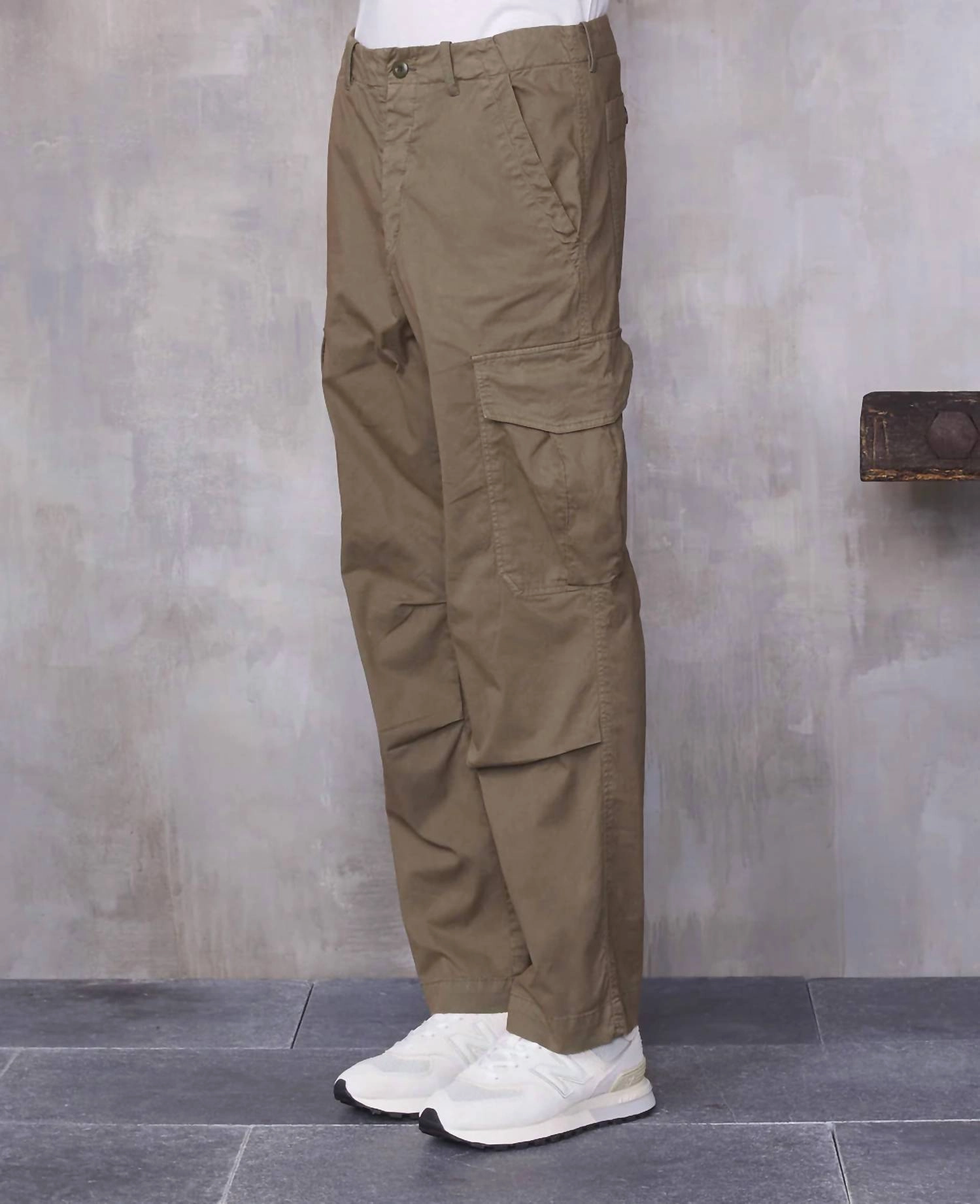 Kenny Pigment Dyed Pants In Olive Bonsai
