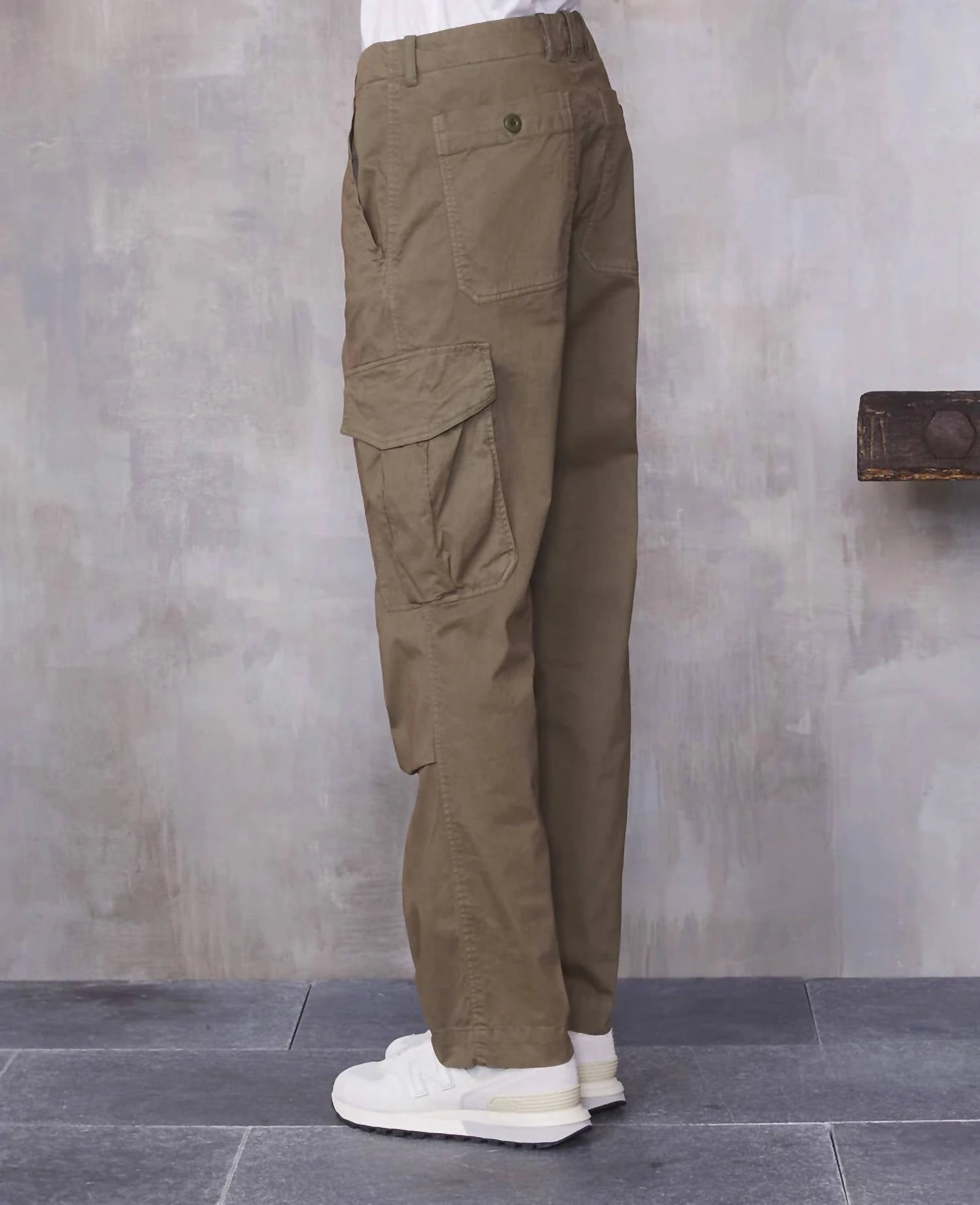 Kenny Pigment Dyed Pants In Olive Bonsai