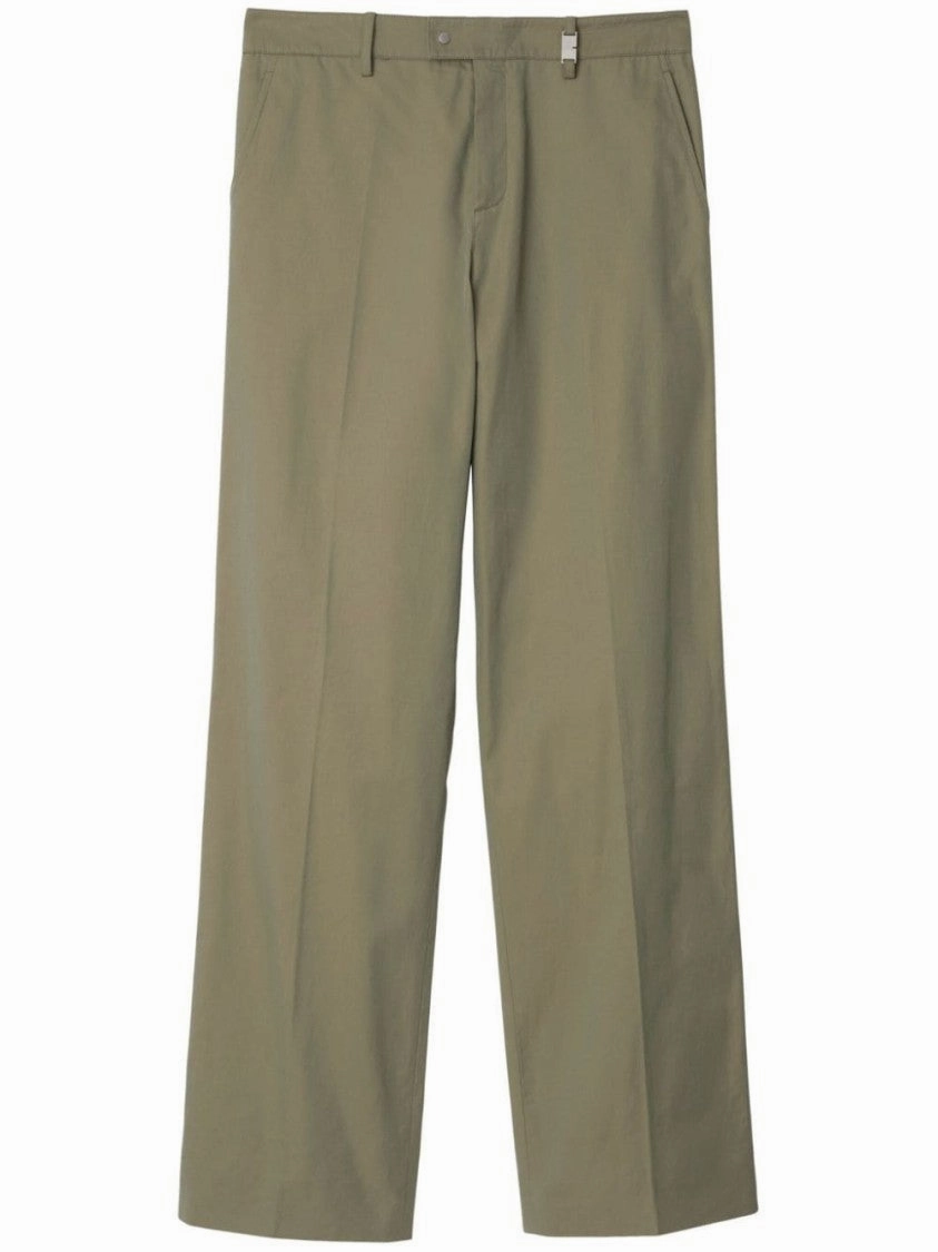 Khaki Trousers With Logo