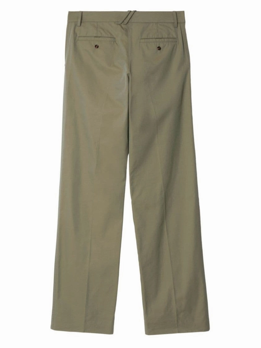 Khaki Trousers With Logo