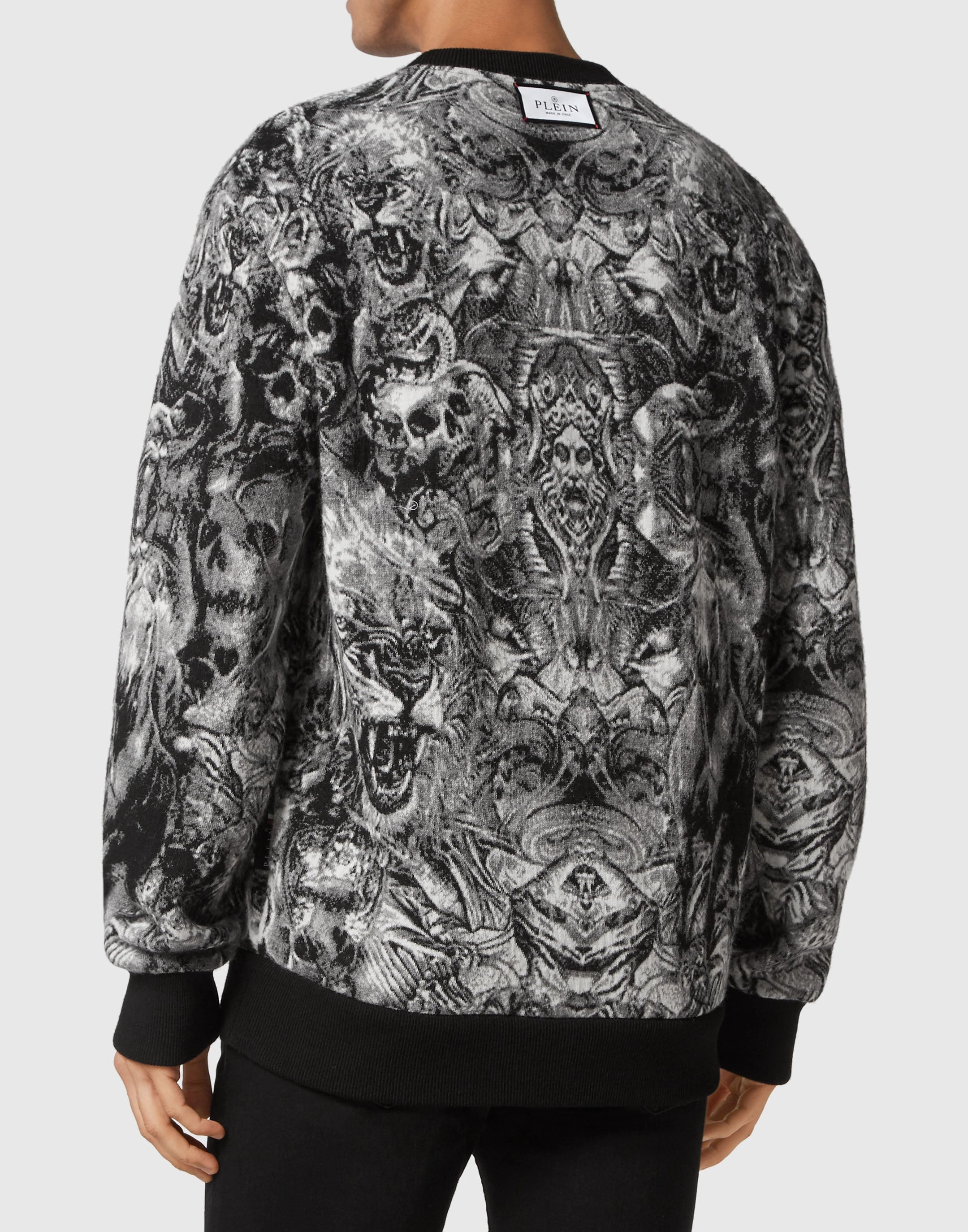 Knit Pullover Round Neck LS Tattoo