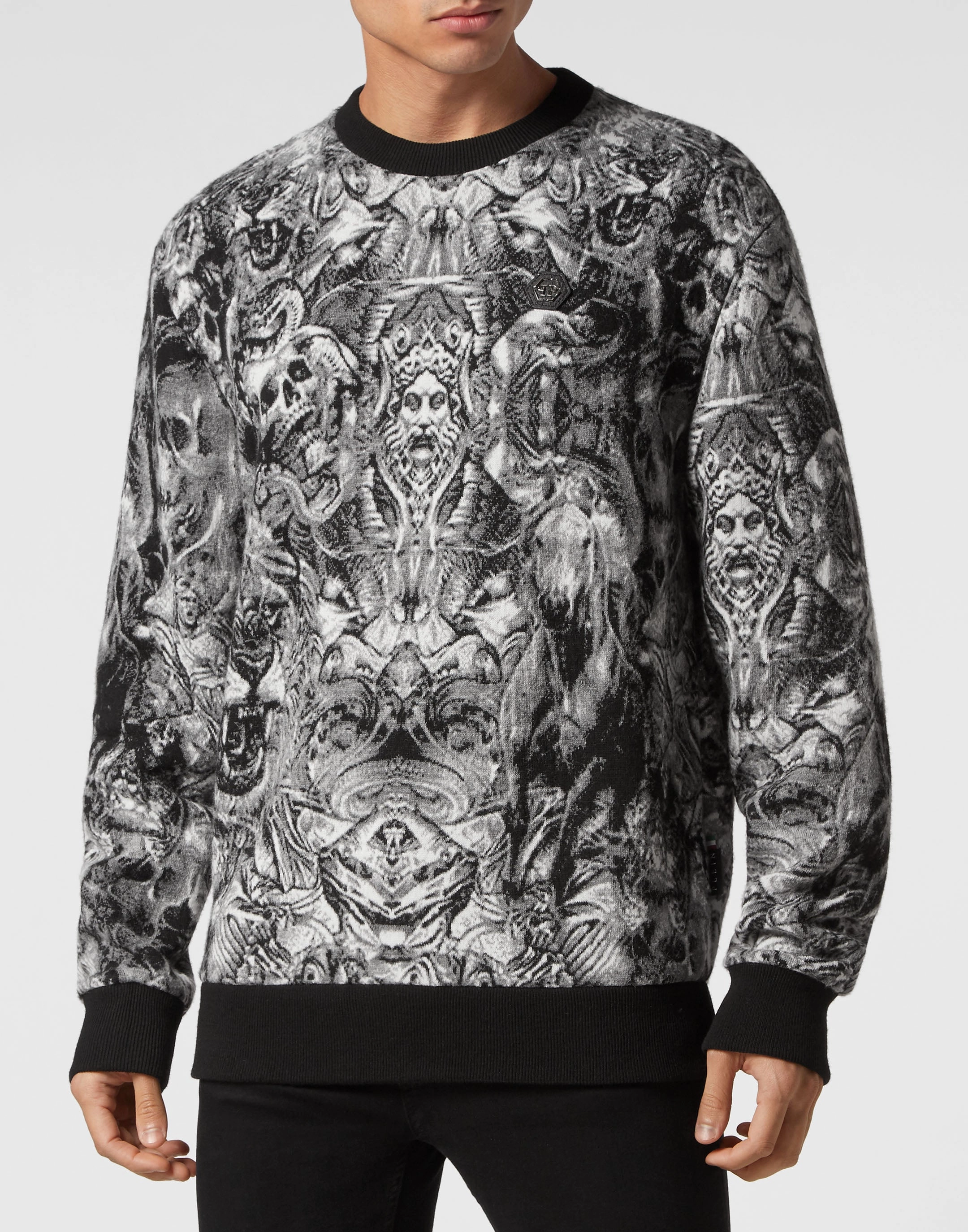 Knit Pullover Round Neck LS Tattoo