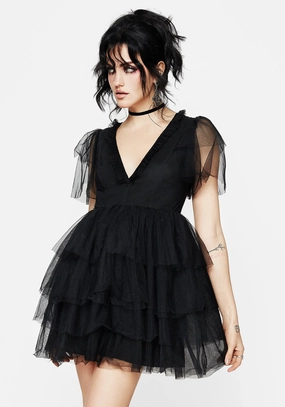 Krysta Tulle Mini Dress Dresses Womens - beach dresses cheap