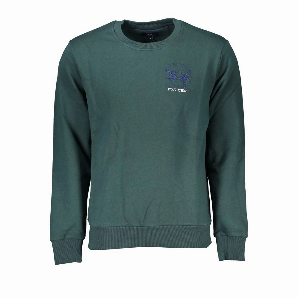 La Martina Emerald Crew Neck Cotton Sweater - Regular Men's Fit winter sweaters outlet