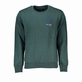 La Martina Emerald Crew Neck Cotton Sweater - Regular Men's Fit winter sweaters outlet