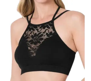 Lace Removable Padding Bralette In Black Activewear Womens - fitness leggings online