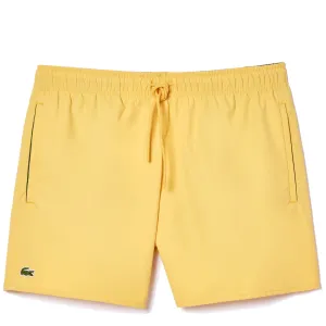 Lacoste Lightweight Swim Shorts Yellow / Green mens shorts outlet store