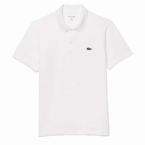 Lacoste Regular Fit Cotton Polo Shirt White mens t-shirts outlet