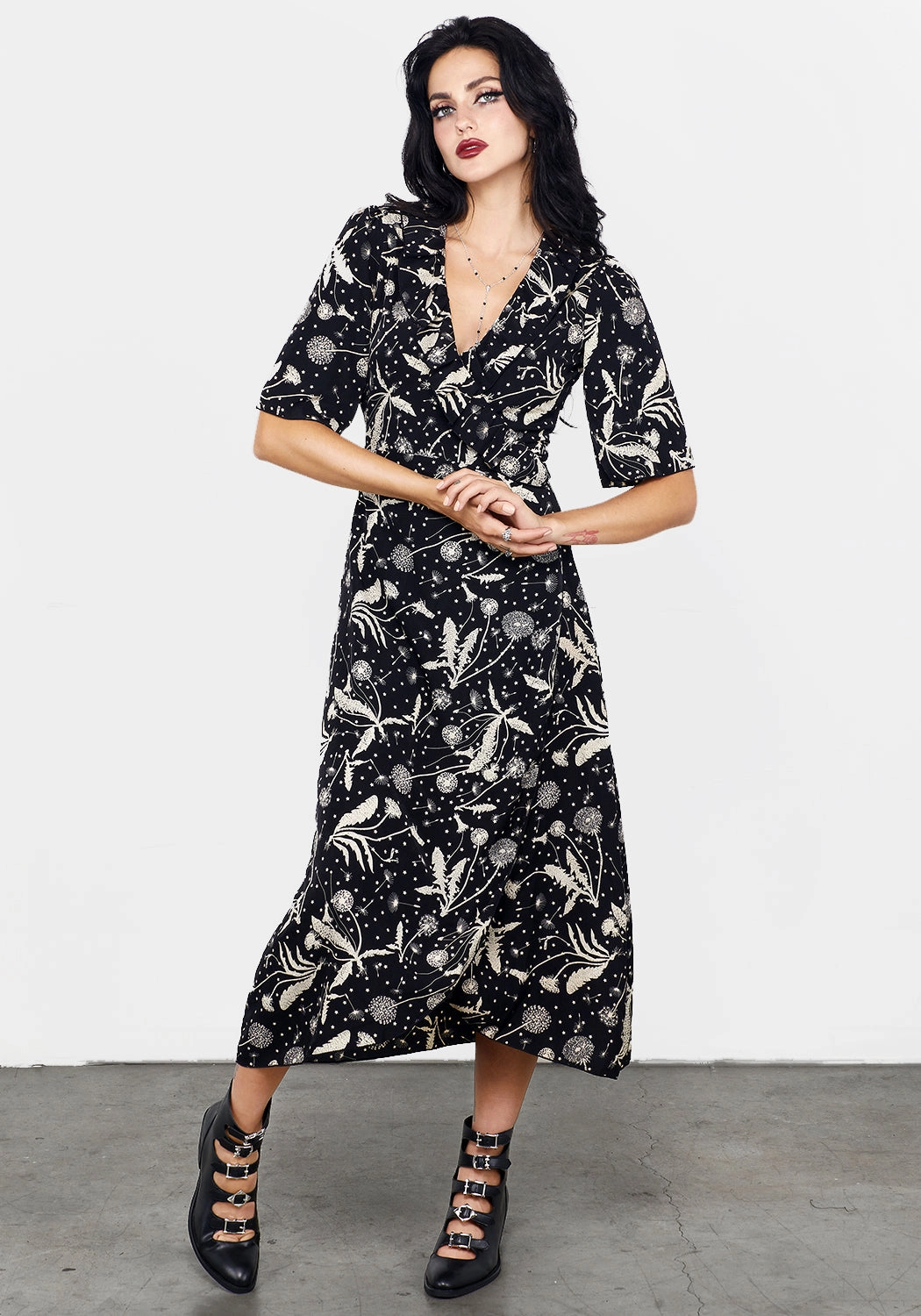 Lana Wrap Midaxi Dress Dresses Womens - beach dresses cheap