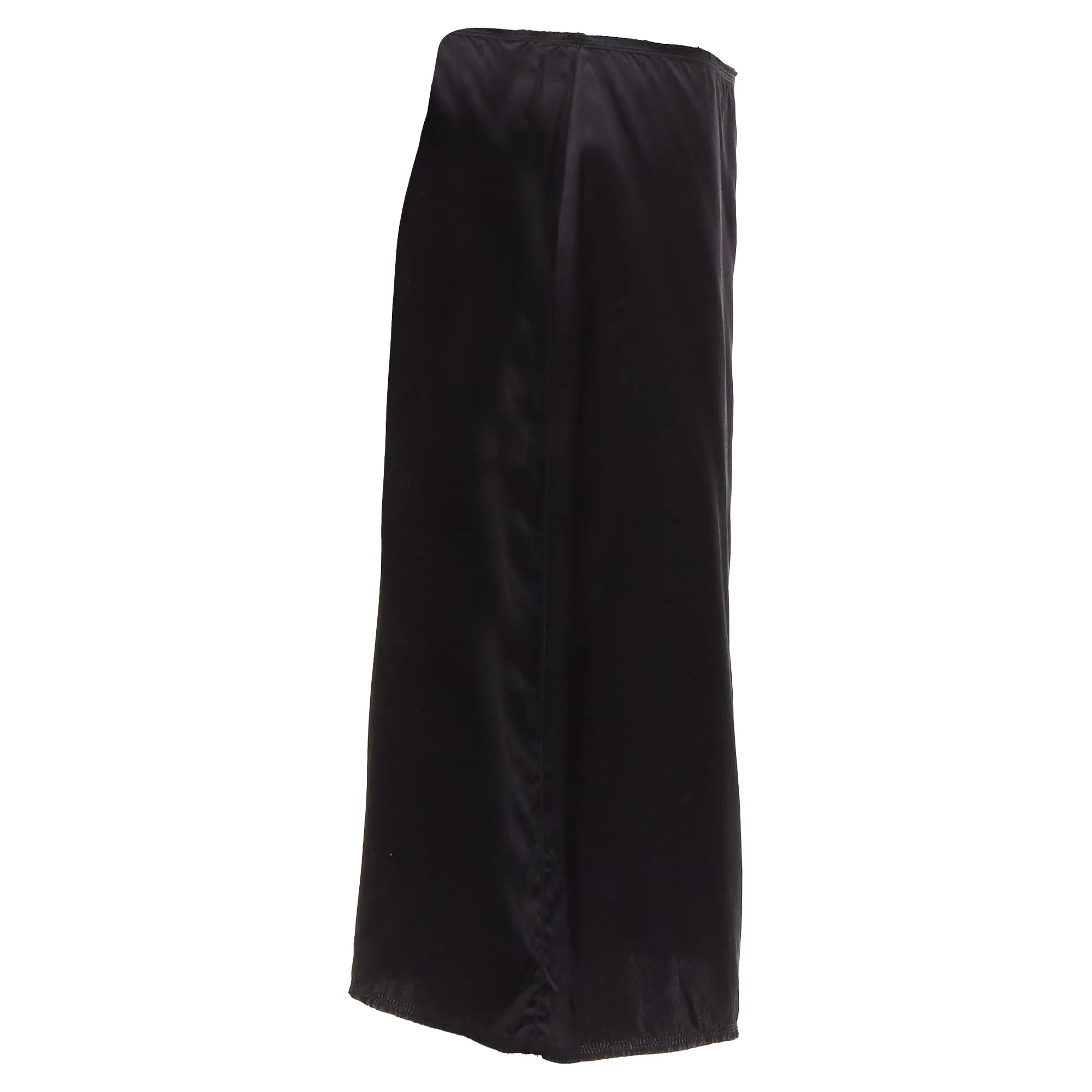 Lanvin silk raw edge fabric button low waist midi skirt