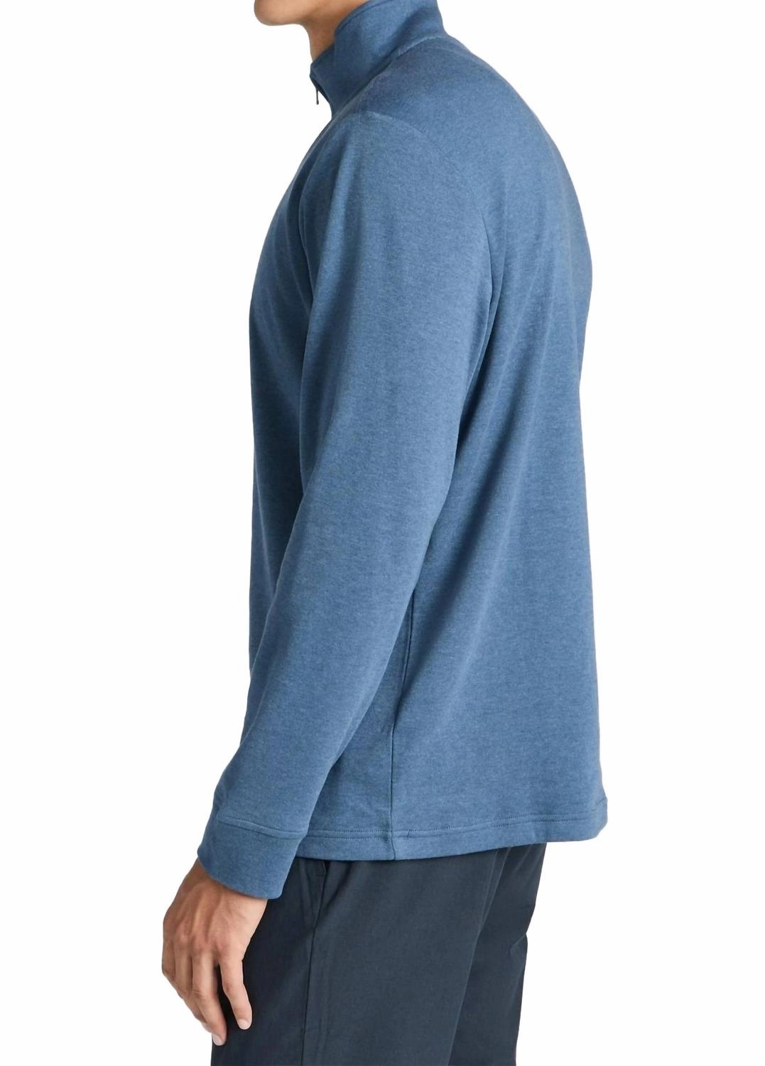 Larchmont Quarter Zip Sweater In Navy