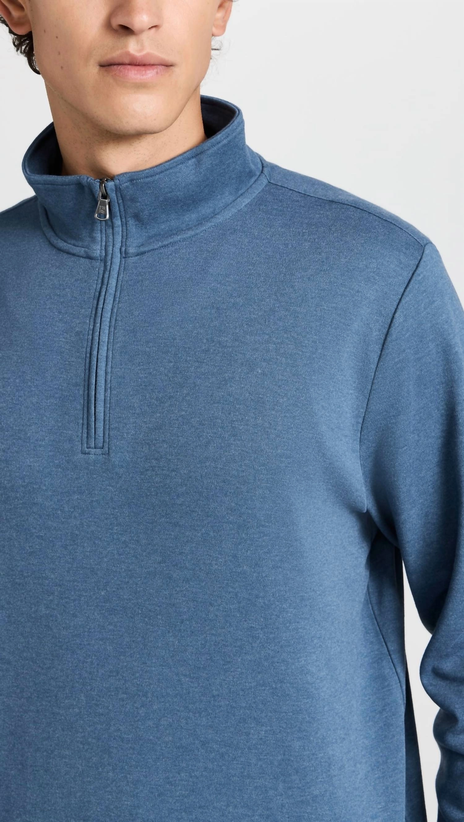 Larchmont Quarter Zip Sweater In Navy