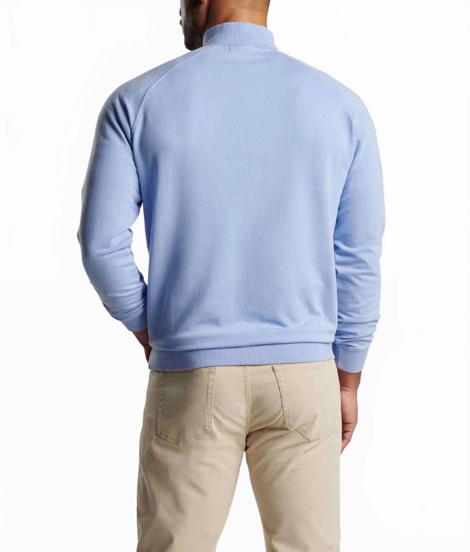 Lava Wash Zip Sweater In Lakeside