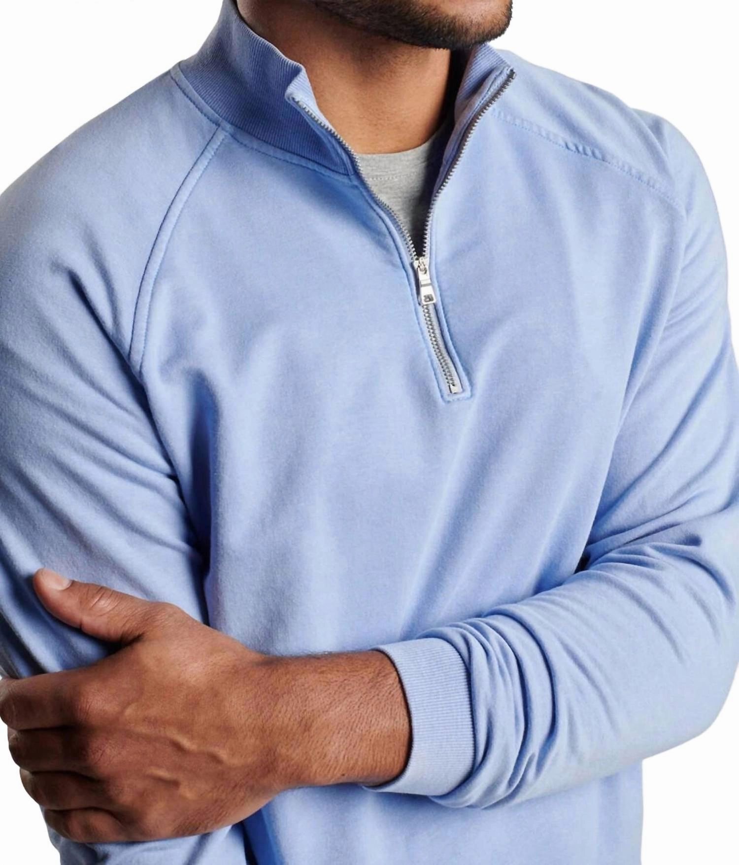 Lava Wash Zip Sweater In Lakeside