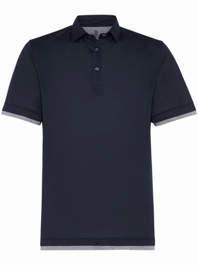 Layered-Effect Polo Shirt discount mens shirts