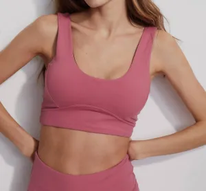 Let's Go Elsie Bra In Rose Wine Activewear Womens - cheap workout clothes for women