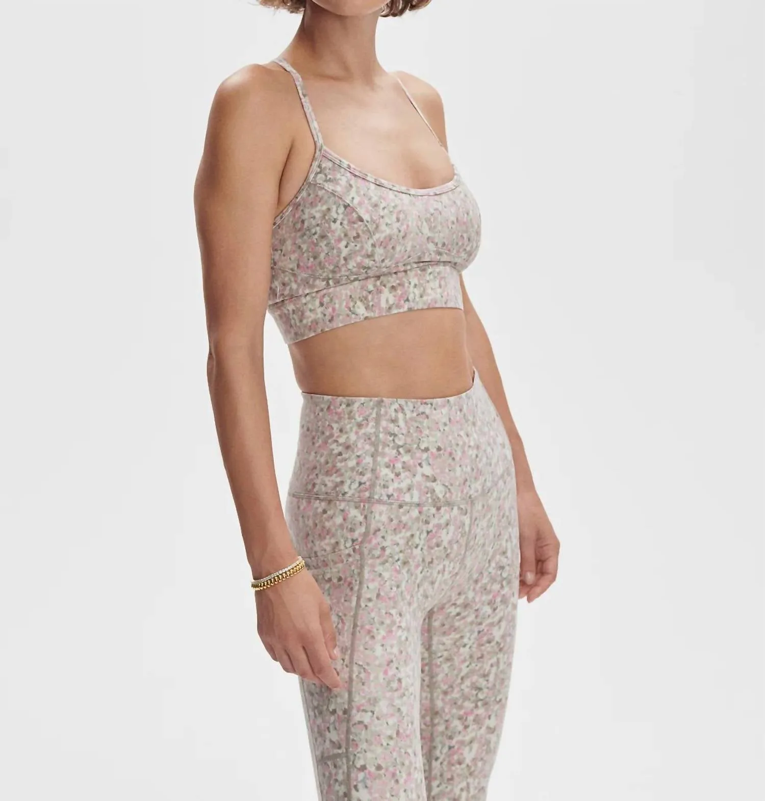 Let's Move Irena Bra In Rose Watercolour Floral Activewear Womens - gym outfits discount