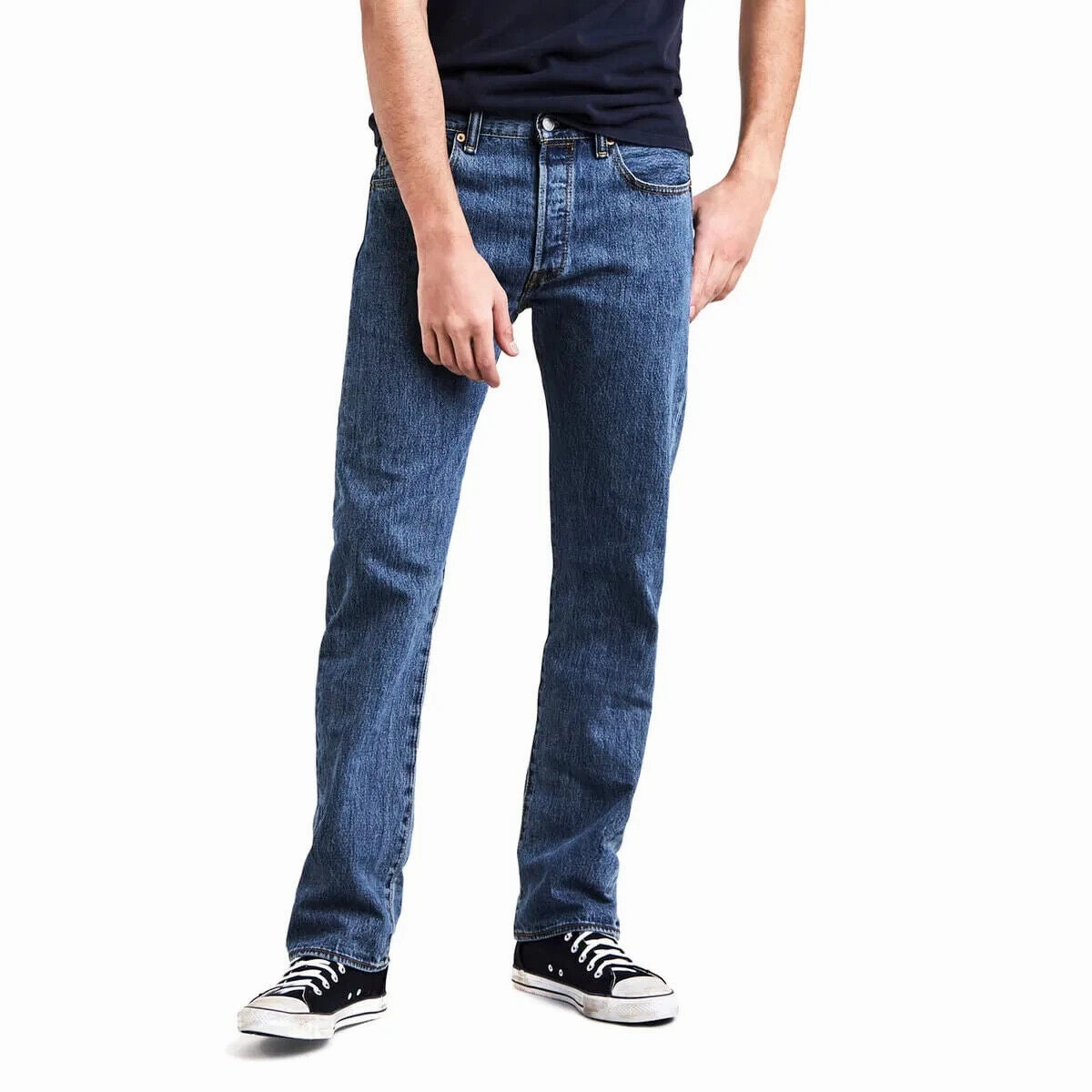 Levi's 501 Original Jeans Men's 29X30 Blue Denim Regular Fit Straight Leg ERK371 (Blue,Regular,29)