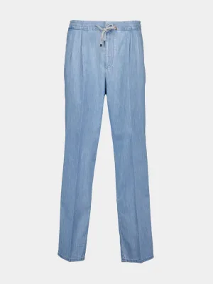 Light Blue Straight Fit Drawstring Pants Bottoms Mens - cheap mens shorts online