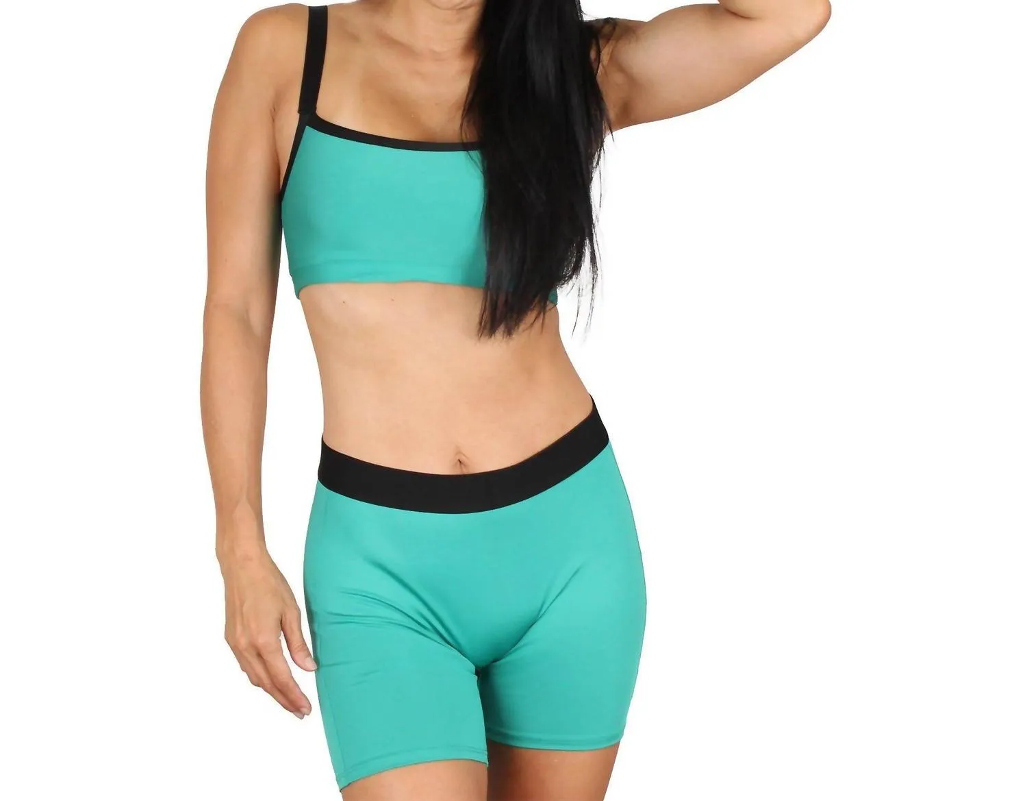 Light Support Sports Bra In Jade Activewear Womens - yoga pants clearance