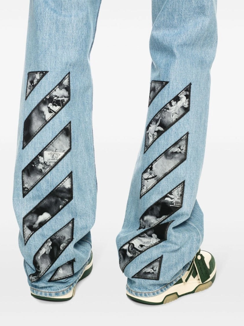 Light Blue Off-White Fresco Jeans