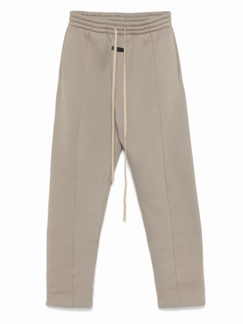 Light Brown Drawstring Sweatpants With Relaxed Fit