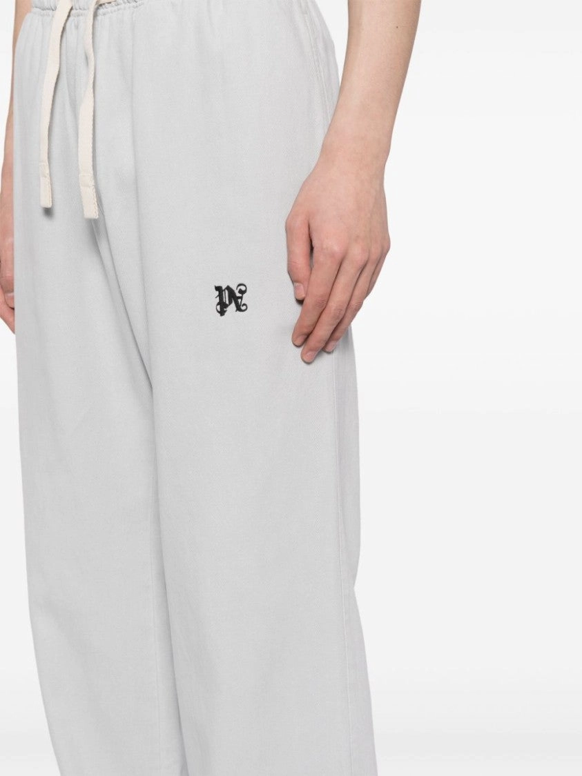 Light Grey Trousers With Logo