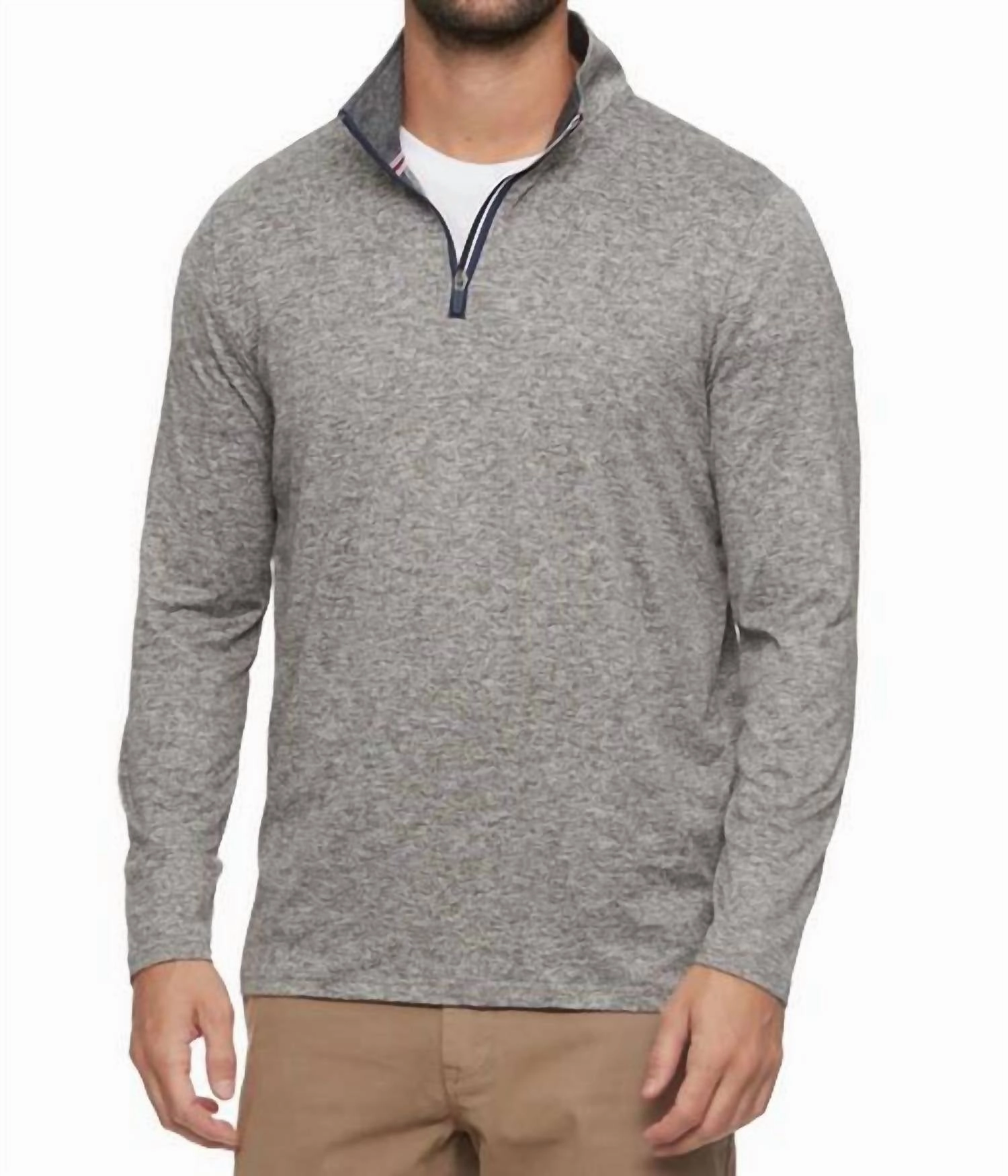 Lightweight Performance 1/4 Zip Sweater In Grey Heather