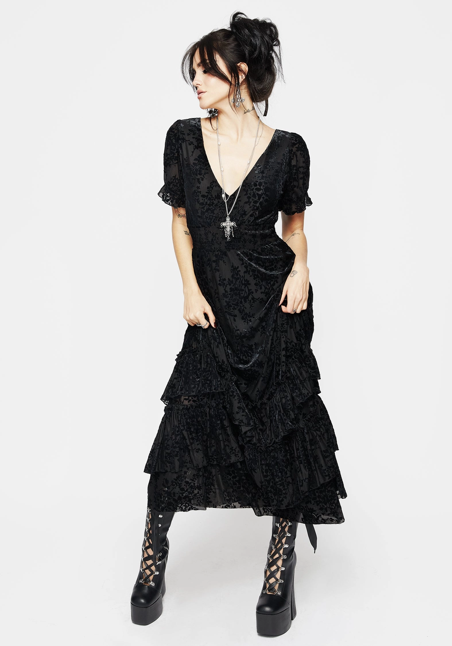 Lilias Devor Tiered Maxi Dress