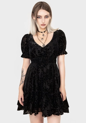 Lilias Devor Velour Mesh Tiered Mini Dress Dresses Womens - beach dresses cheap