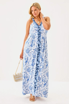 Lilly Pulitzer Carmilla Maxi Dress - Resort White - Barefoot Beachcomber maxi dresses clearance