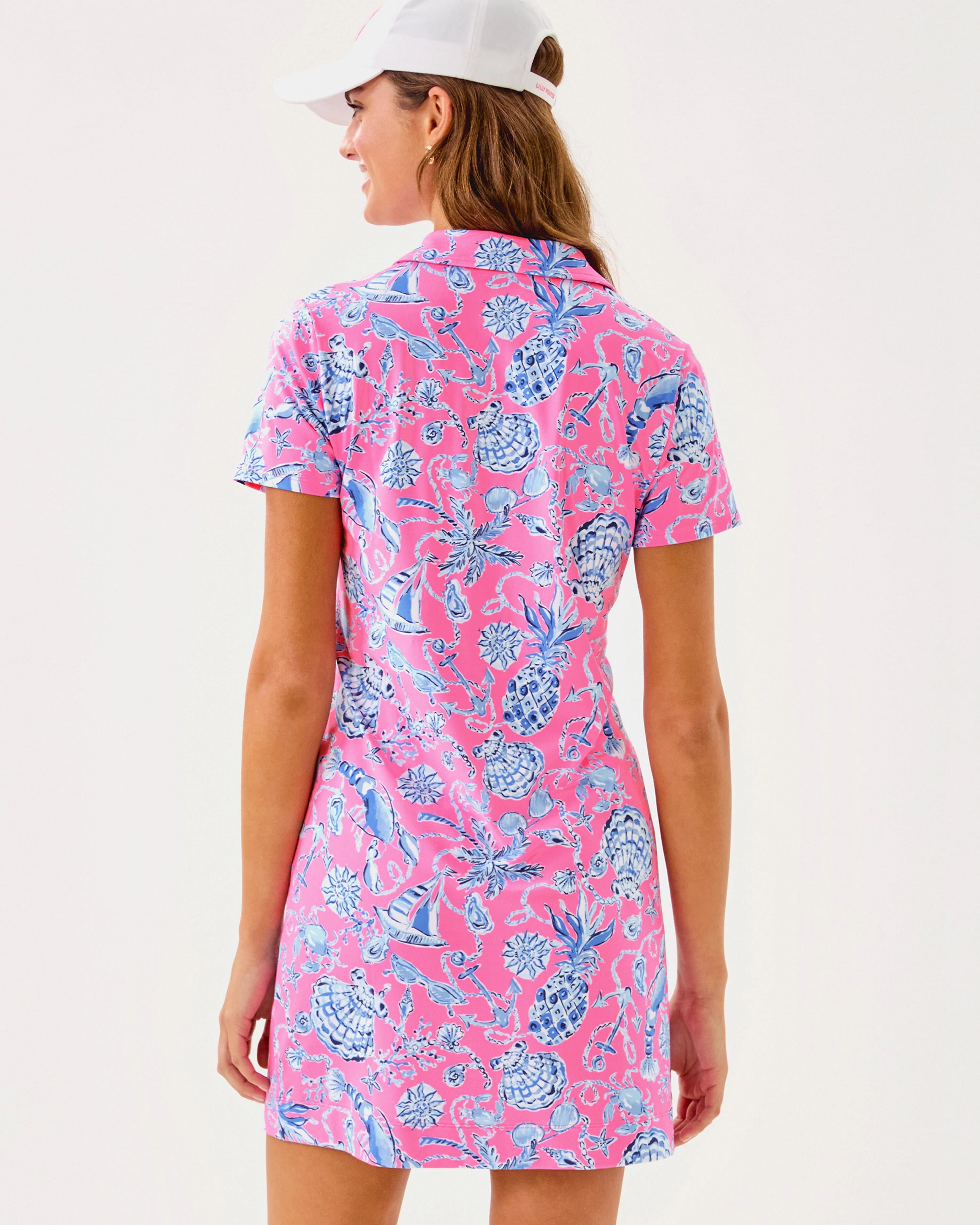 Lilly Pulitzer Dune Short Sleeve Dress - Rousseau Pink - Barefoot Beachcombers