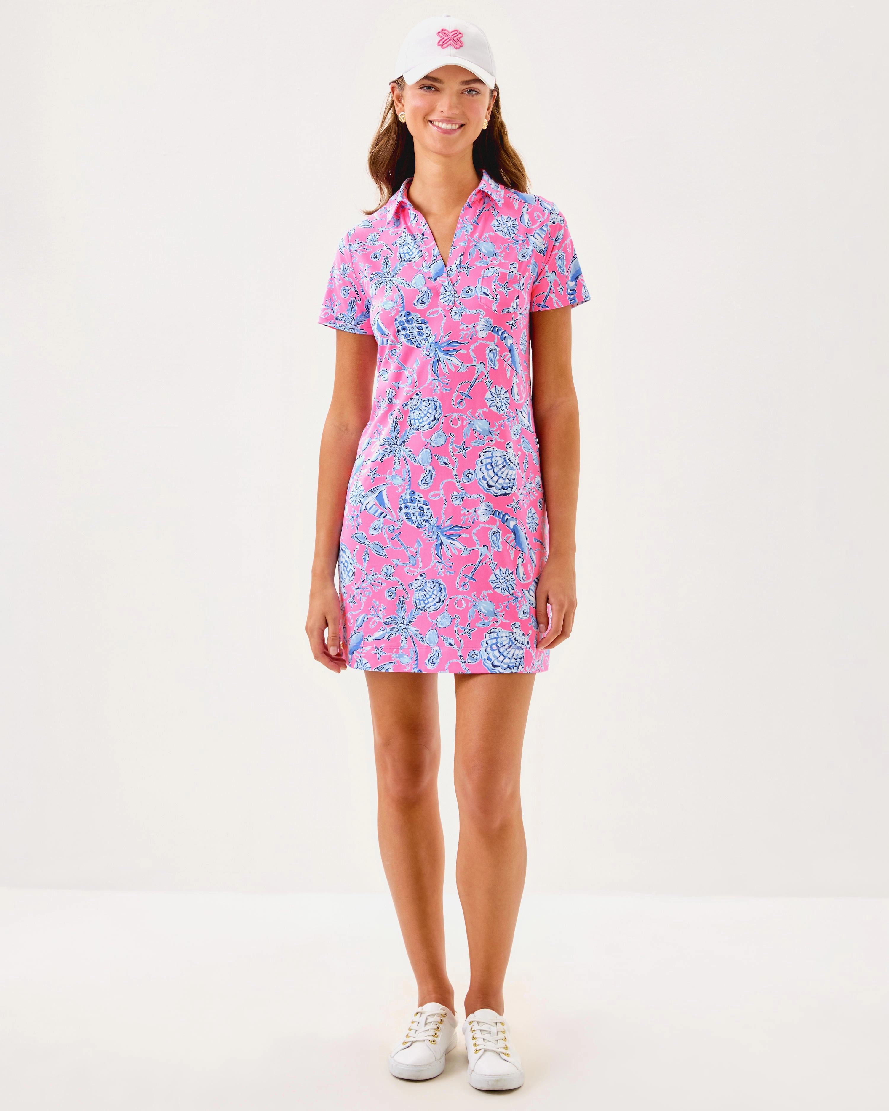 Lilly Pulitzer Dune Short Sleeve Dress - Rousseau Pink - Barefoot Beachcombers