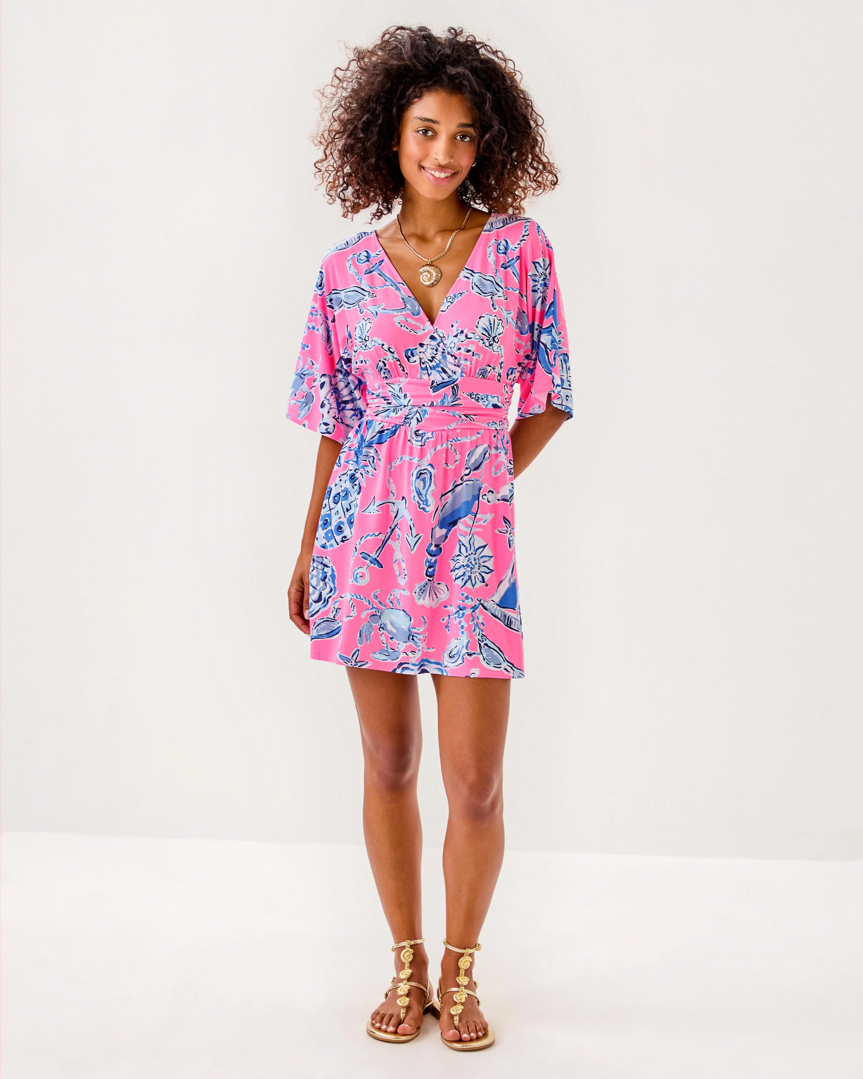 Lilly Pulitzer Parigi Knit Skort Romper - Rousseau Pink - Oversized Barefoot Beachcomber