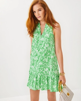 Lilly Pulitzer Riegan Dress - Fauna Green - Tulip To Tango Large cheap womens dresses