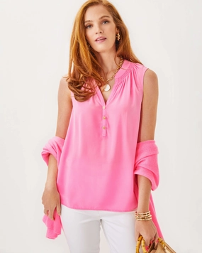 Lilly Pulitzer Sleeveless Elsa Top - Rousseau Pink summer dresses best deals