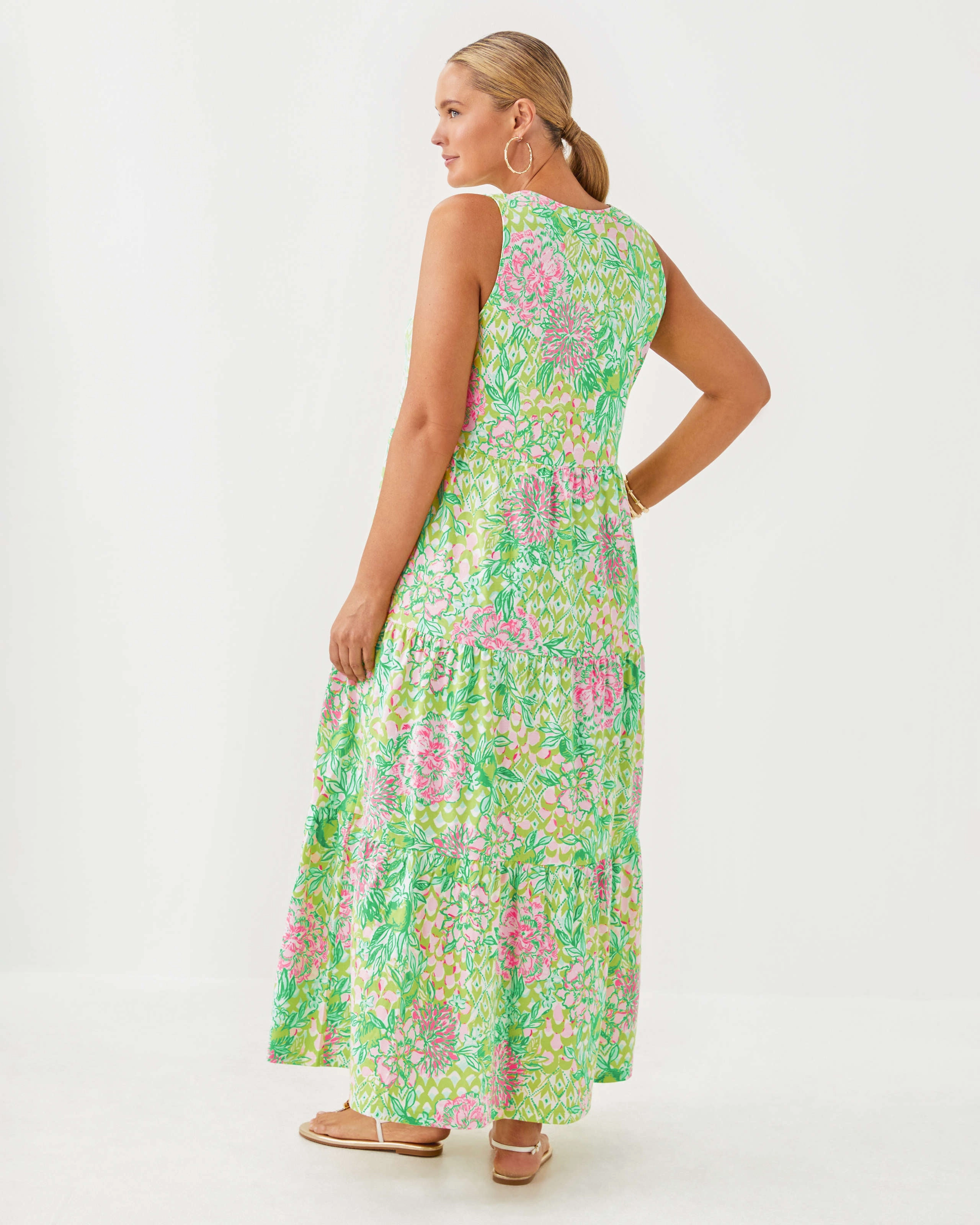 Lilly Pulitzer Sydnee Maxi Dress - Fauna Green - Lime Feeling Good