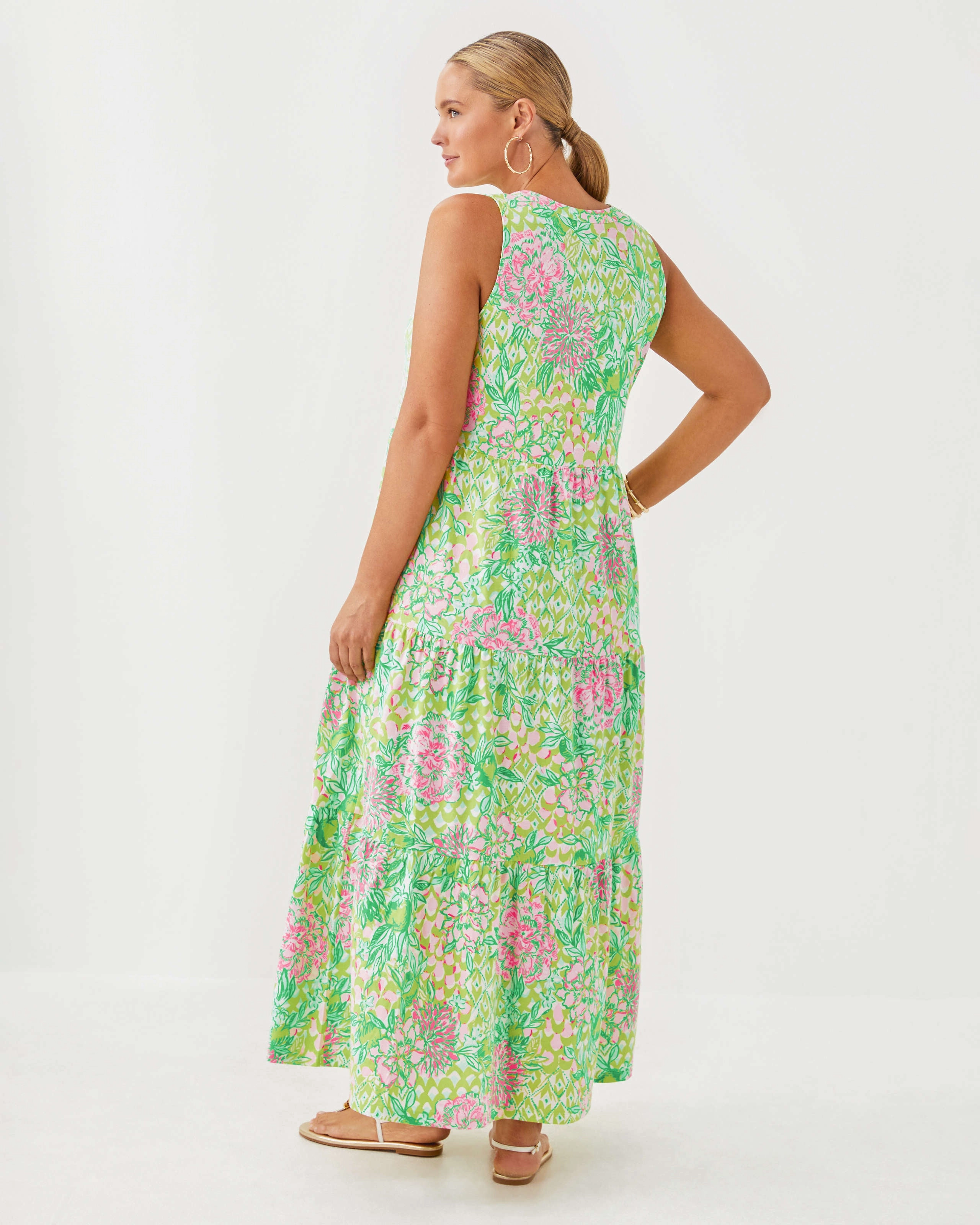 Lilly Pulitzer Sydnee Maxi Dress - Fauna Green - Lime Feeling Good
