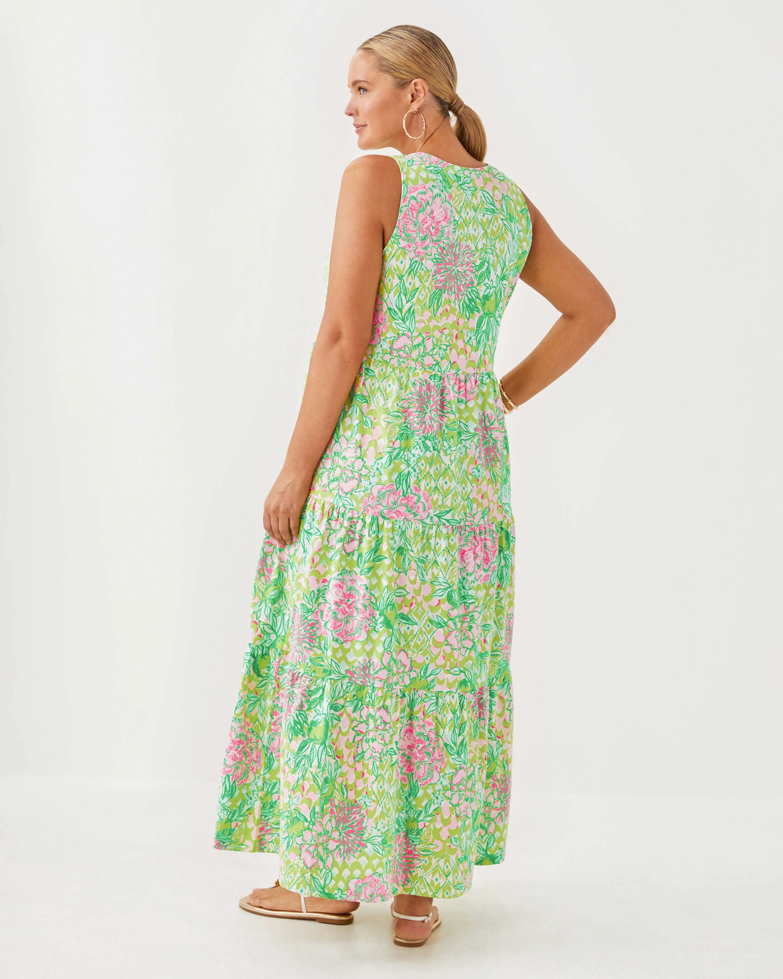 Lilly Pulitzer Sydnee Maxi Dress - Fauna Green - Lime Feeling Good