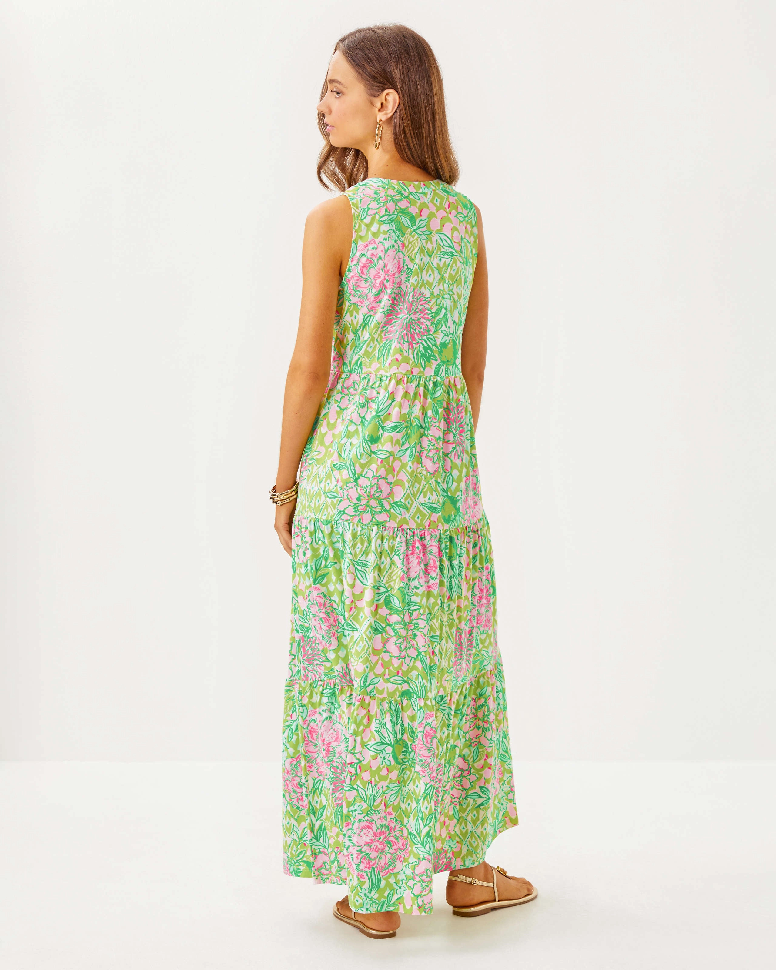 Lilly Pulitzer Sydnee Maxi Dress - Fauna Green - Lime Feeling Good