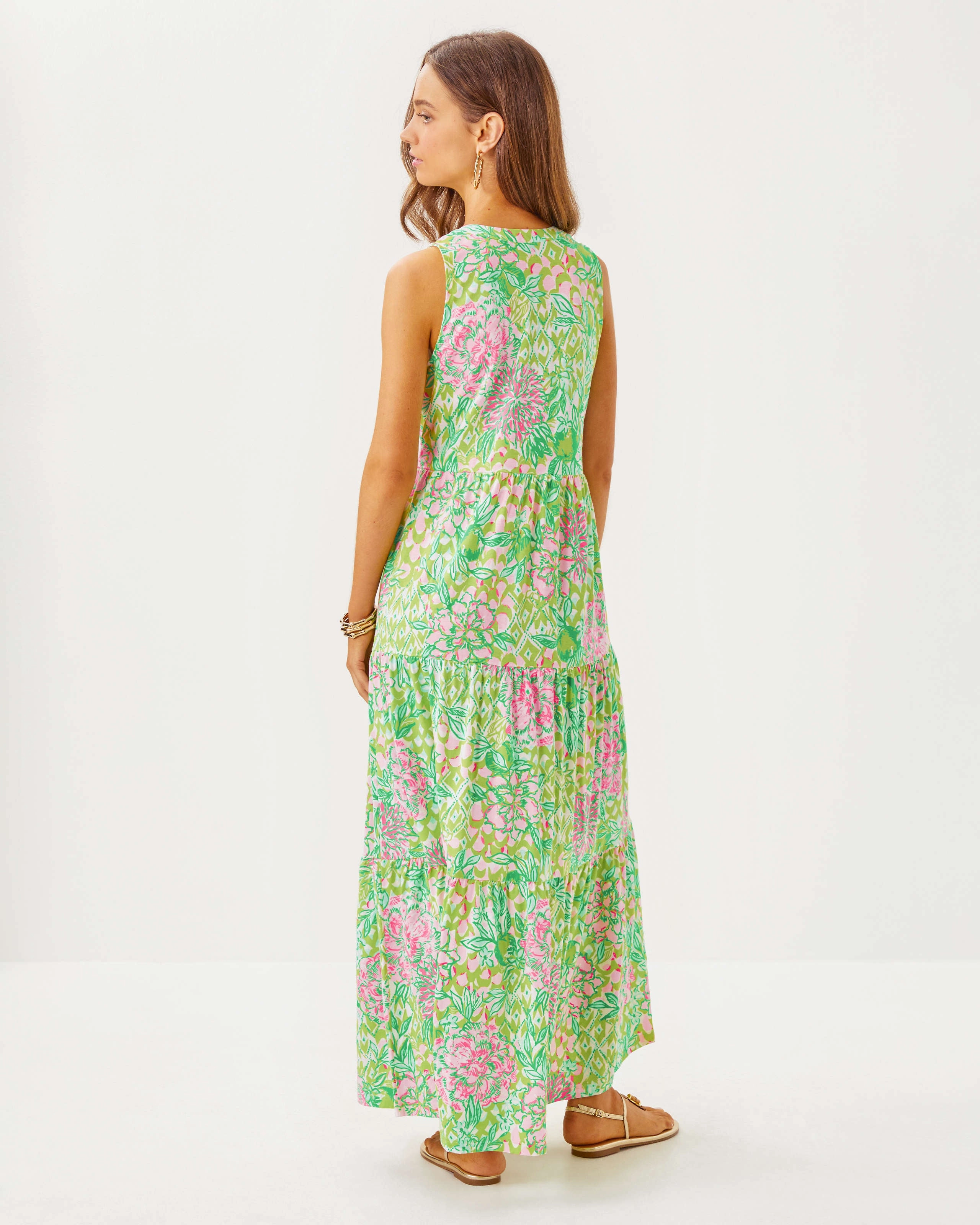 Lilly Pulitzer Sydnee Maxi Dress - Fauna Green - Lime Feeling Good