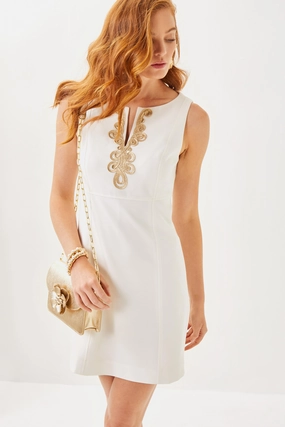 Lilly Pulitzer Trini Viscose Shift Dress - Resort White cheap womens dresses