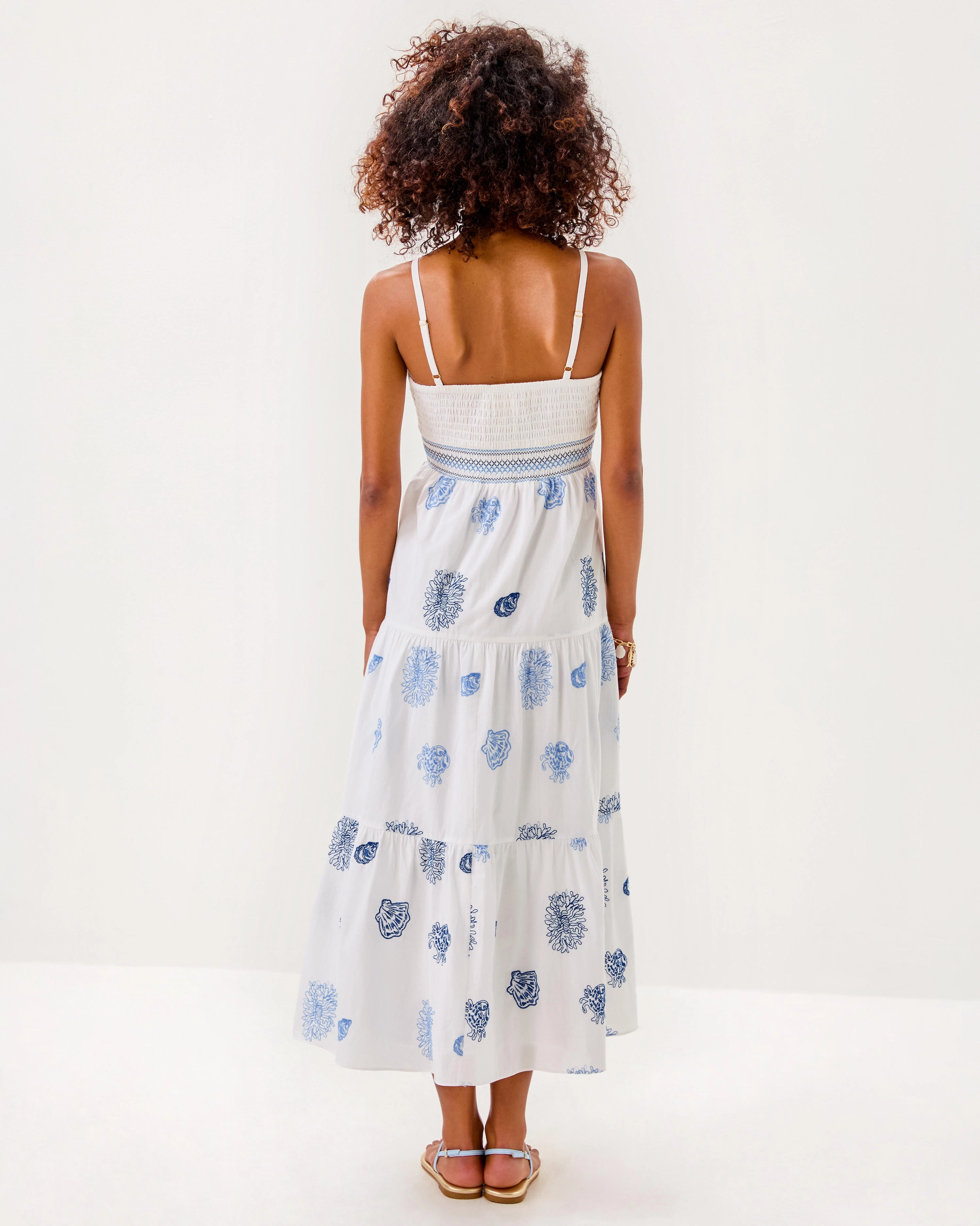 Lilly Pulitzer Zanna Dress - Resort White Castaway Embroidery