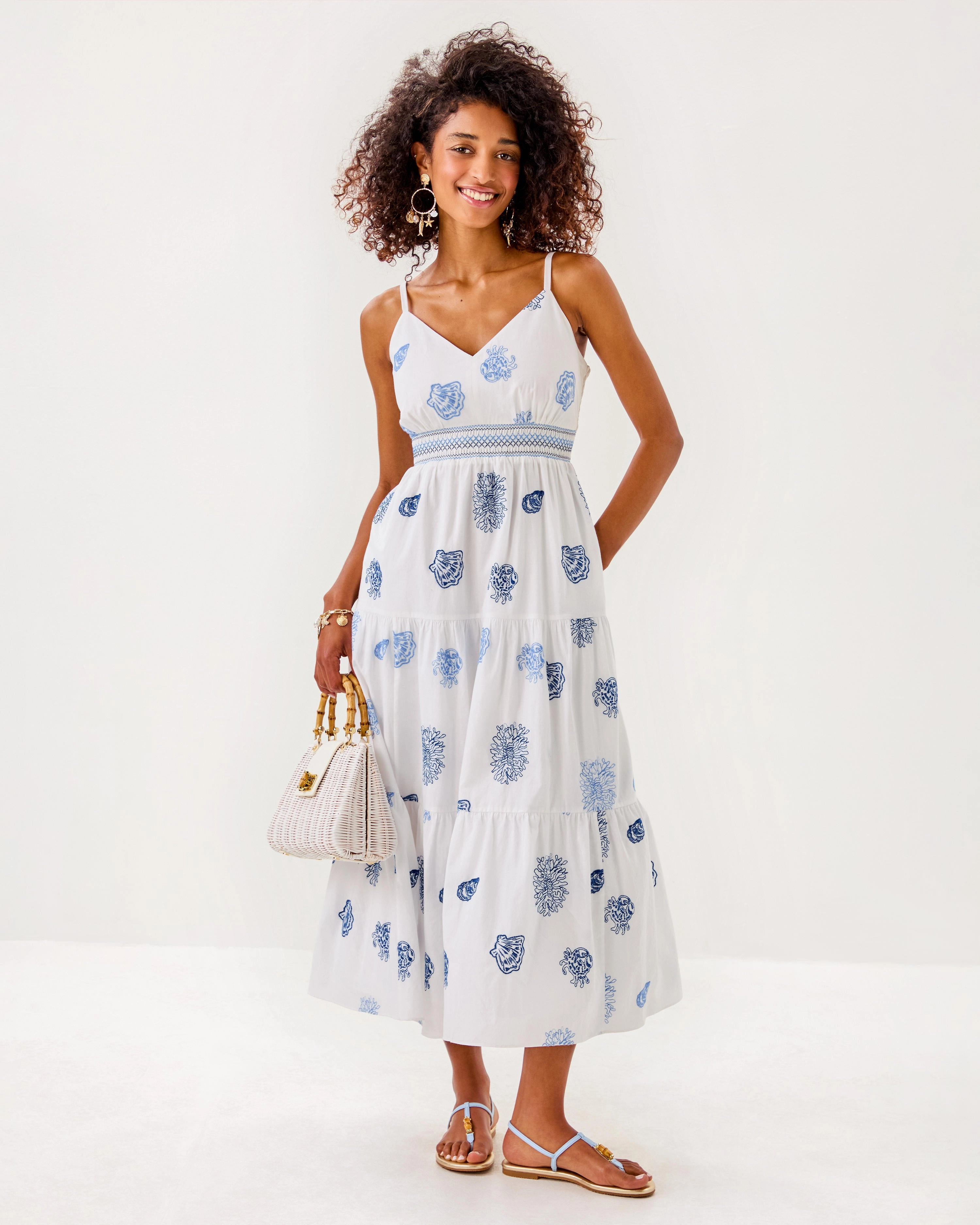 Lilly Pulitzer Zanna Dress - Resort White Castaway Embroidery