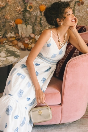 Lilly Pulitzer Zanna Dress - Resort White Castaway Embroidery maxi dresses clearance